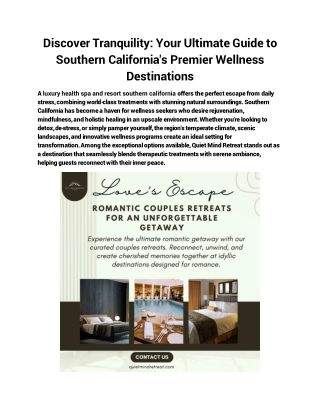 Discover Tranquility_ Your Ultimate Guide to Southern California's Premier Wellness Destinations