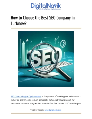 Best SEO Company in Lucknow