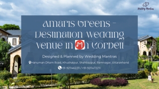 Wedding Venues in Jim Corbett – Amaris Greens Tops the List