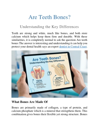 Are Teeth Bones Understanding the Key Differences