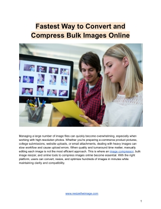 Fastest Way to Convert and Compress Bulk Images Online