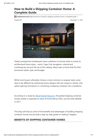 How to Build a Shipping Container Home: A Complete Guide