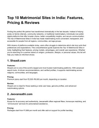 Top Benefits of Modern Matrimonial Websites in India