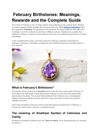 February Birthstones_ Meanings, Rewards and the Complete Guide