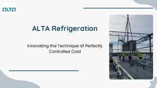 ALTA Refrigeration : Efficient Modular Refrigeration System