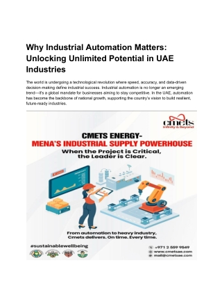 Unlocking Unlimited Potential in UAE Industries
