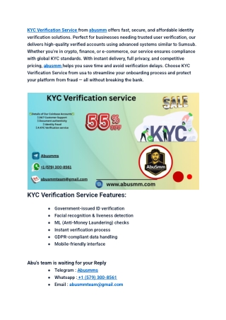 Complete KYC Document Bundle With Guaranteed Multi-Platform Approval
