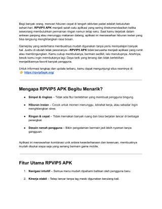 RPVIP5 APK _ Solusi Hiburan Cepat & Simpel di Ponsel Anda