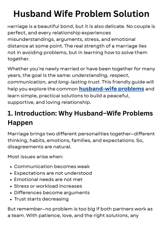 Husband Wife Problem solution