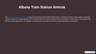 Albany Amtrak Train Station