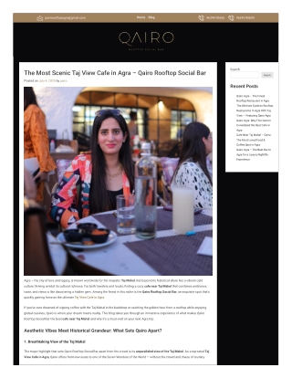 Best Bar In Agra – Signature Evenings at Qairoagra