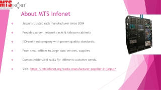 Telecom Rack & Network Cabinet Manufacturer Jaipur