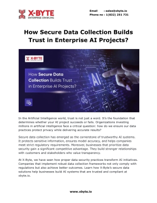 How Secure Data Collection Builds Trust in Enterprise AI Projects?