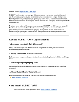 MLBB777 APK _ Pilihan Baru Gamer MOBA untuk Aksi Cepat & Strategi Tanpa Batas