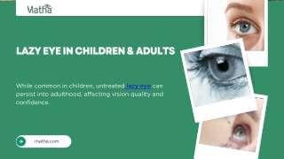 Natural Ayurvedic Solutions for Lazy Eye