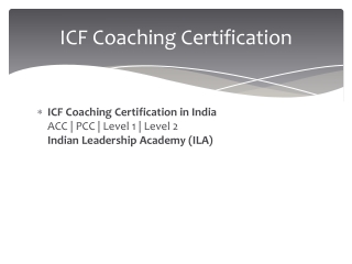 ICF Coaching Certification in India | ACC, PCC, Level 1 & Level 2 Courses