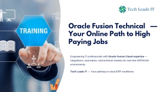 oracle fusion technical online training _ Tech Leads It