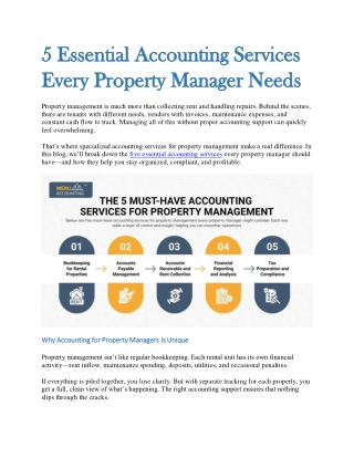 5 Essential Accounting Services Every Property Manager Needs