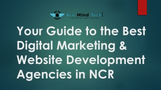Your Guide to the Best Digital Marketing & Website Development Agencies in NCR
