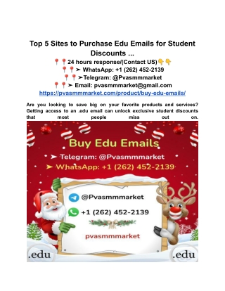 Top 5 Sites to Purchase Edu Emails for Student Discounts ...