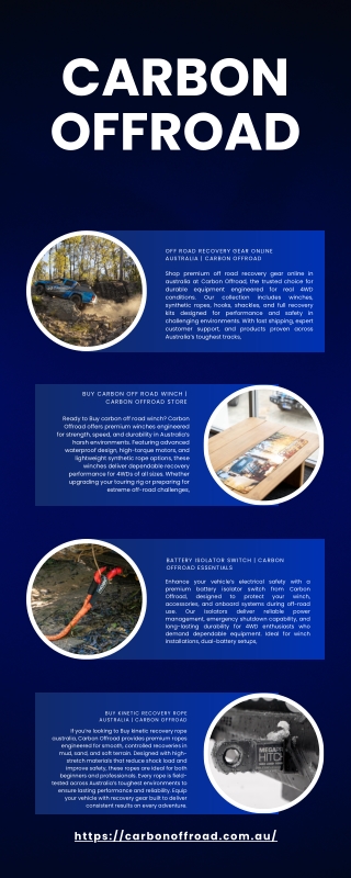 Heavy Duty 4x4 Recovery Equipment | Carbon Offroad