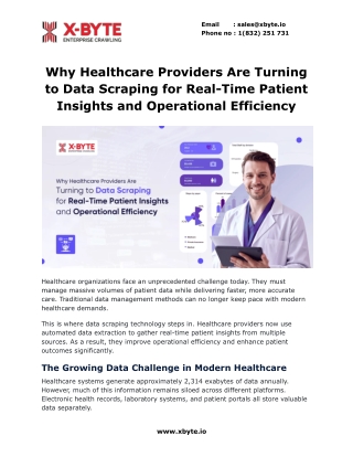 Why Healthcare Providers Are Turning to Data Scraping for Real-Time Patient Insights and Operational Efficiency