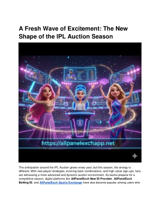 A Fresh Wave of Excitement_ The New Shape of the IPL Auction Season