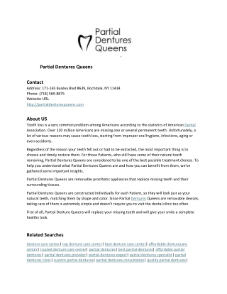 Partial Dentures Queens