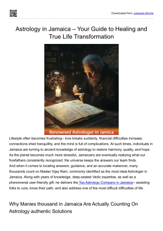 Astrology Services in Jamaica-- Your Program to Quality, Recovery & Real Life