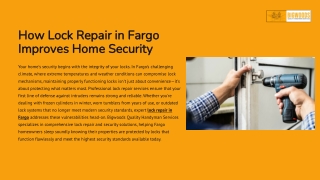 How lock repair in fargo improves home security