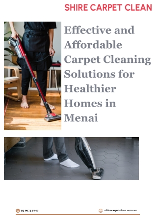 Effective and Affordable Carpet Cleaning Solutions for Healthier Homes in Menai