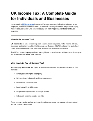 UK Income Tax_ A Complete Guide for Individuals and Businesses