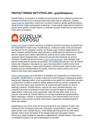 PROTEZ TIRNAK SETİ FİYATLARI - guzellikdeposu