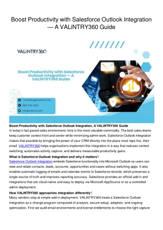 Salesforce Outlook Integration