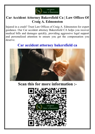 Car Accident Attorney Bakersfield Ca  Law Offices Of Craig A. Edmonston