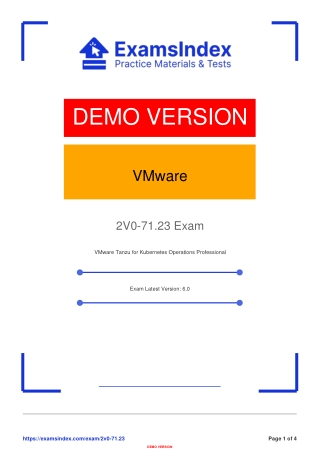 Comprehensive 2V0-71.23 Exam Guide for VMware Tanzu for Kubernetes Operations