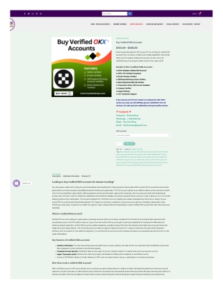 Buy best Verified OKX Accounts from kycbestshop