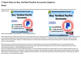 11 Best Sites to Buy Verified PayPal Accounts (Aged or New)