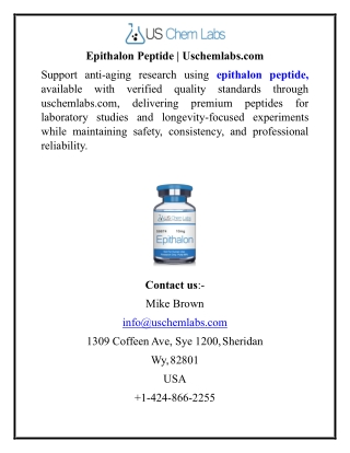 Epithalon Peptide​ Uschemlabs