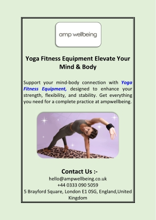Yoga Fitness Equipment Elevate Your Mind & Body