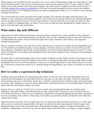 Dip Nails Springfield Near Me: Chip-Resistant Color Nearby