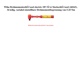 0645 Wiha DrehmomentschlÃƒÂ¼ssel electric 3 8' fÃƒÂ¼r SteckschlÃƒÂ¼ssel  44163   34 teilig  variabel ein