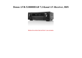 1299 Denon AVR-X1800HDAB 7.2-Kanal AV-Receiver  HiFi