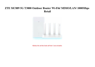 4990 ZTE MC889 5G T3000 Outdoor Router Wi-Fi6  MIMO LAN  1000Mbps Retail