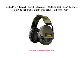 0384 Sordin Pro-X Kapsel-GehÃƒÂ¶rschÃƒÂ¼tzer - 75302-X-G-S - GehÃƒÂ¶rschutz aktiv   elektronisch mit Cam