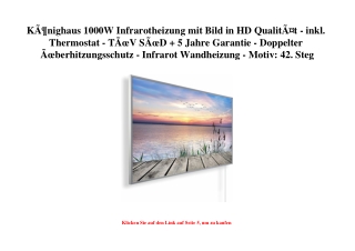 8341 KÃƒÂ¶nighaus 1000W Infrarotheizung mit Bild in HD QualitÃƒÂ¤t - inkl. Thermostat - TÃƒÂœV SÃƒÂœD