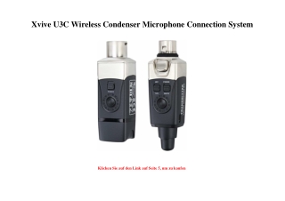 4956 Xvive U3C Wireless Condenser Microphone Connection System