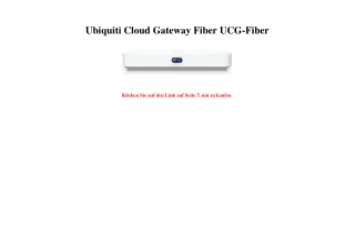 2089 Ubiquiti Cloud Gateway Fiber UCG-Fiber