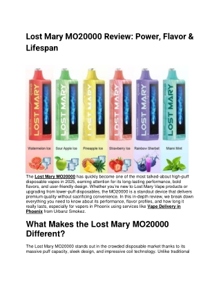 Lost Mary MO20000 Review_ Power, Flavor & Lifespan