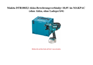 2067 Makita DTR180ZJ Akku-Bewehrungsverbinder 18 0V im MAKPAC  ohne Akku  ohne LadegerÃƒÂ¤t